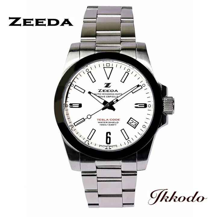 お*つ様 zeeda テスラコード　美品　自動巻き 生産終了決定 ジーダ ZEEDA テスラコード 自動巻き 38mm 10気圧