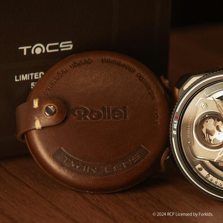 世界限定500本 タックス TACS TWIN LENS Rollei ローライフレックスコラボ 腕時計 自動巻き 10気圧防水 46.5mm 正規品 2年保証 TS2002Gの画像