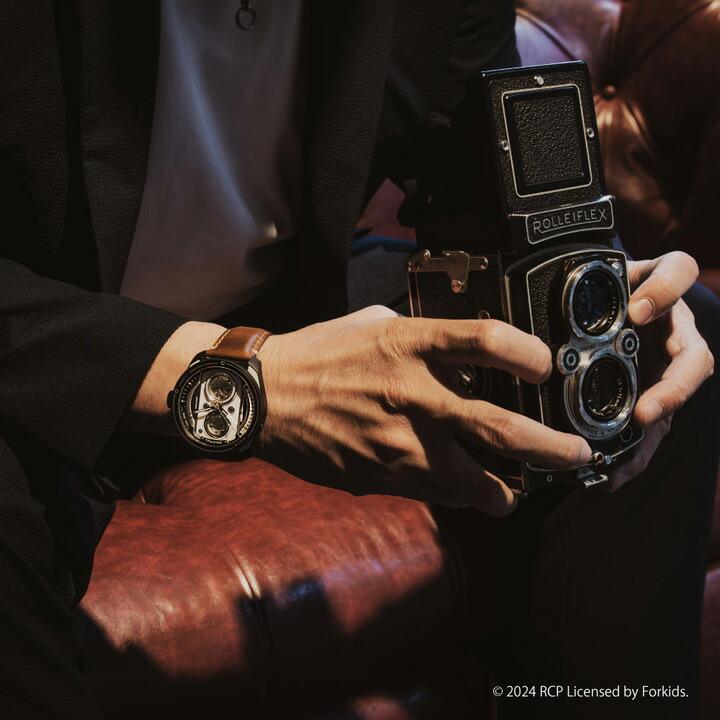 世界限定500本 タックス TACS TWIN LENS Rollei ローライフレックスコラボ 腕時計 自動巻き 10気圧防水 46.5mm 正規品 2年保証 TS2002Gの画像