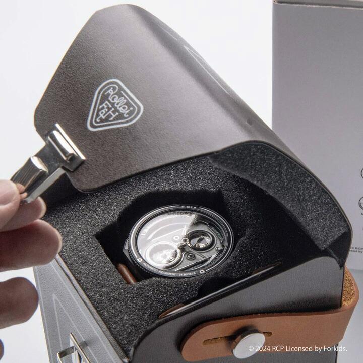 世界限定500本 タックス TACS TWIN LENS Rollei ローライフレックスコラボ 腕時計 自動巻き 10気圧防水 46.5mm 正規品 2年保証 TS2002Gの画像