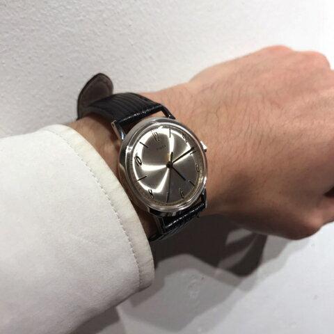 【美品】TIMEX マリーン　復刻モデル　手巻き腕時計 TW2R47900 タイメックス TIMEX マーリン Marlin 復刻 流通限定モデル 手