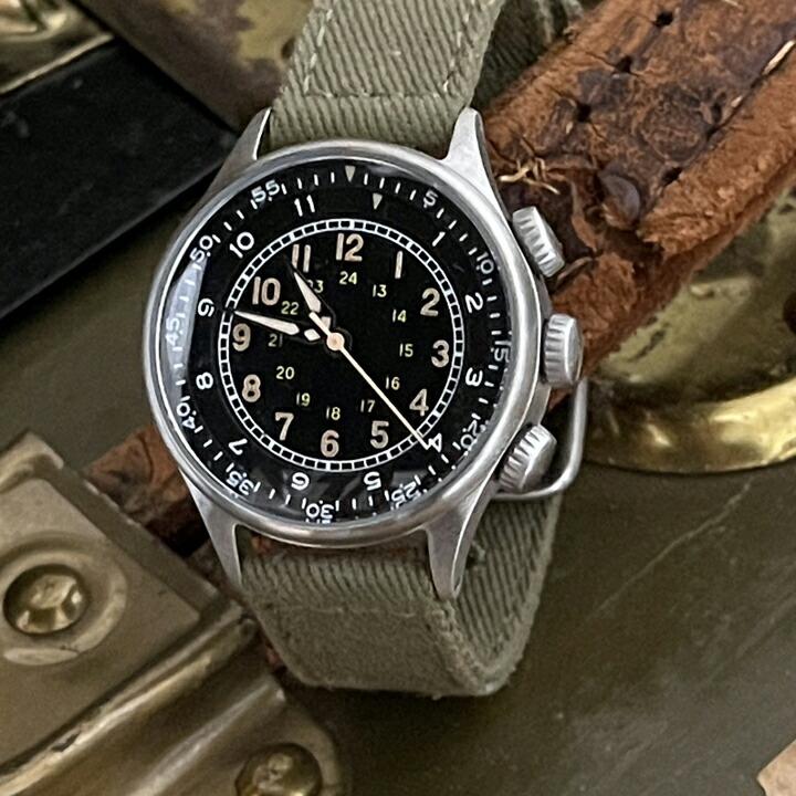 M.R.M.W. モントルロロイ  TYPE A-15 Elapsed Time watch タイプA-15 エラプス タイムウォッチ クォーツ 5気圧防水 正規品 1年保証 ミリタリーウォッチの画像