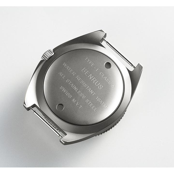 BENRUS ベンラス TYPE-I SILVER クォーツ 42mm 10気圧防水 メンズ腕時計 日本国内正規品 1年間メーカー保証 TYPE-I SL TYPEISLの画像