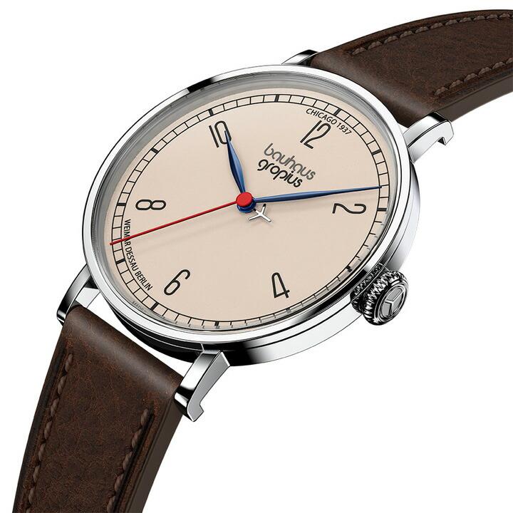 ボーナスストア＋10% バウハウス・ヴァルター・グロピウス NEW BAUHAUS CHICAGO 1937 LIMITED EDITION クォーツ 38mm 正規品 WGN 001-01Zの画像