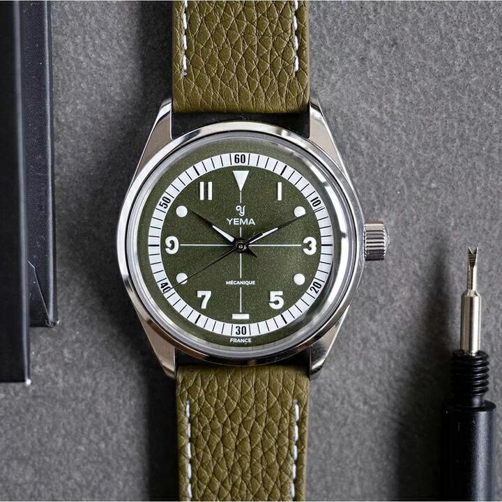 ボーナスストア＋10% イエマ YEMA アーバン・フィールド フランス製 手巻き 37.5mm 日本国内正規品 腕時計 2年間メーカー保証 YFLD23-37-ZZ65Sの画像