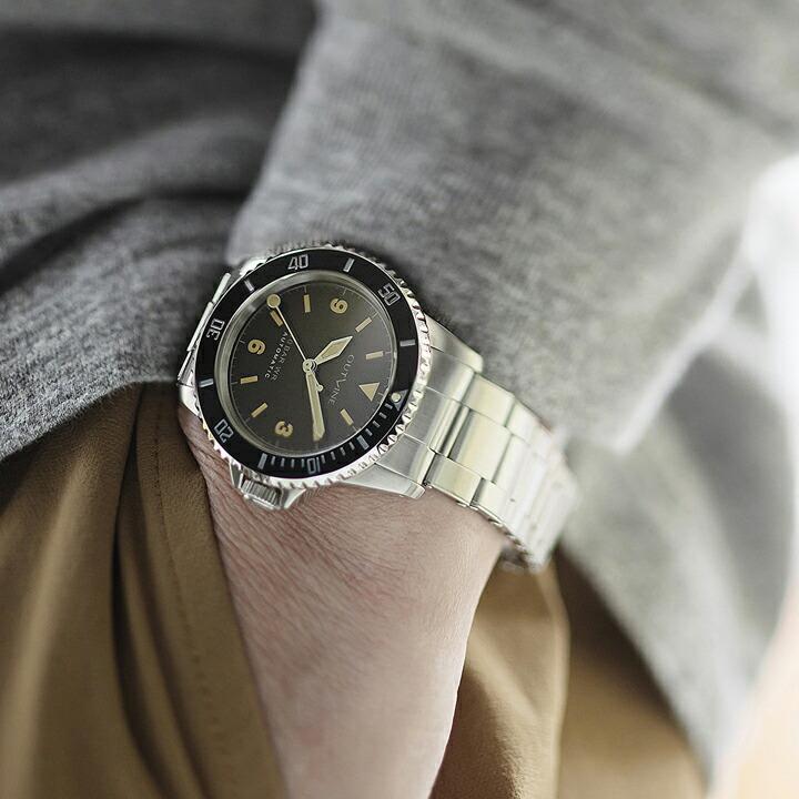 ボーナスストア＋10%  アウトライン ブラックダイバー OUTLINE BLACK DIVER 自動巻 40mm 10気圧防水 腕時計 正規品 YK20252-2BKの画像