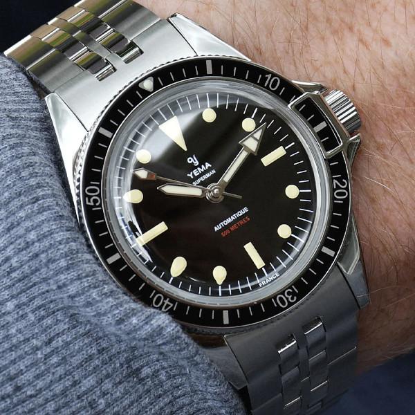 YEMA Superman 500 GMT自動巻き時計 500m防水 イエマ(YEMA) ニュースーパーマン500GMT （ケース径39