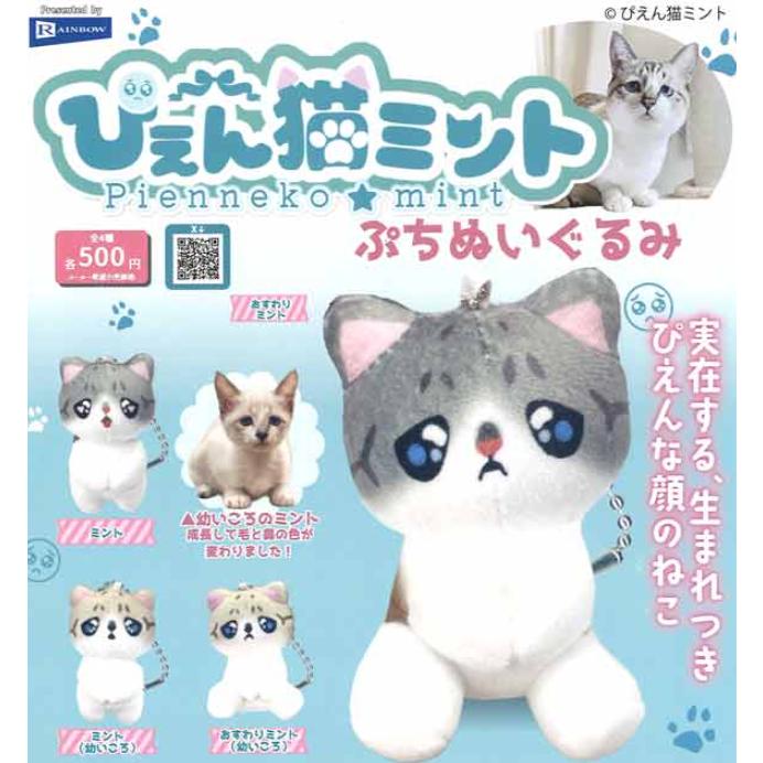 ぴえん猫ミント ぷちぬいぐるみ 全4種セット ガチャ : 壱刻館ヤフー店