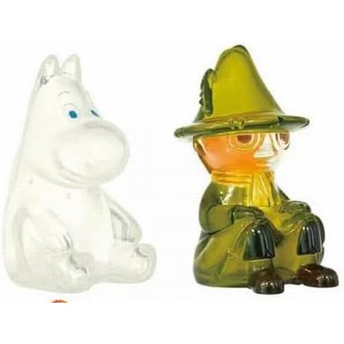MOOMIN ムーミン クリア ソフビ フィギュア ムーミン スナフキン 2種
