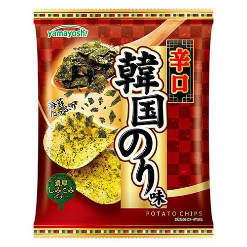 Yamayoshi 山芳製菓 ポテトチップス 辛口韓国のり味 12袋 : お菓子と