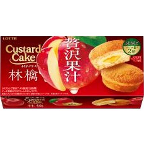 ロッテ（LOTTE） カスタードケーキ 贅沢果汁林檎 6個×5個 : お菓子と