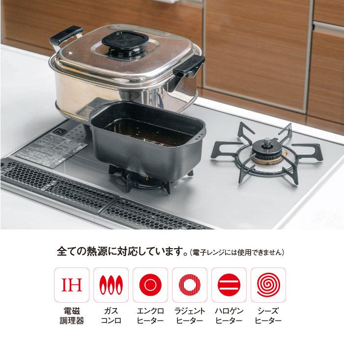 ばなな　FITH6点セット ミニミニ天ぷら角型5点セット IH対応 角型 揚げ物 鍋 天ぷら