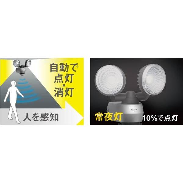 ライテックス LED-AC315 7.5Wx2灯LEDセンサーライト｜ikkyuu｜02