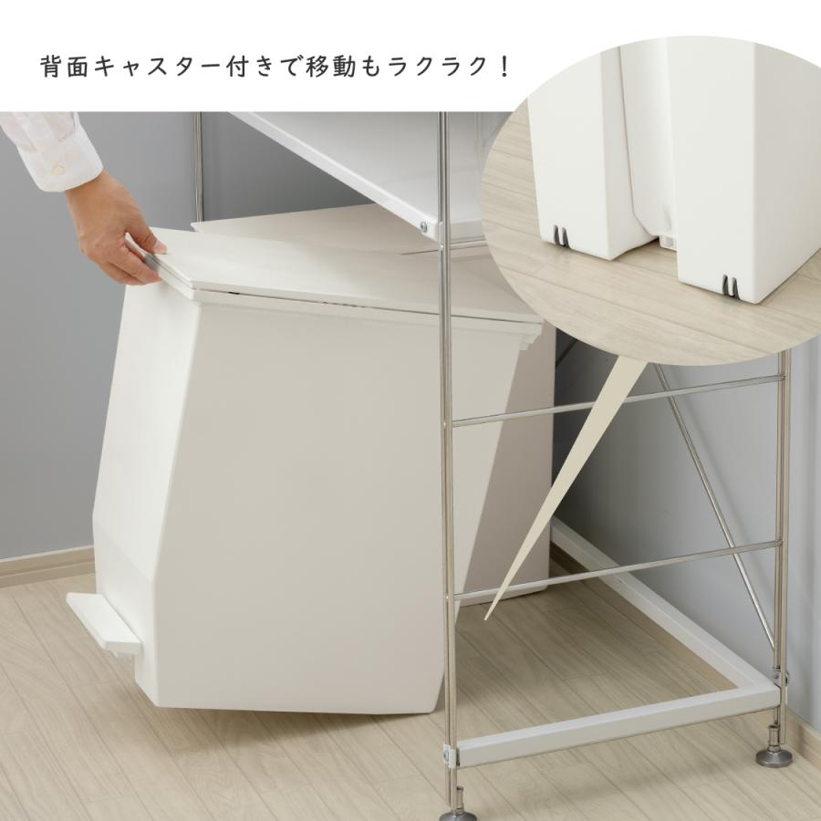 リス ソロウ SOLOW ペダルオープンツイン 45L / 幅27cm 高さ48-61cm ゴミ箱 ダストボックス|ikkyuu|04