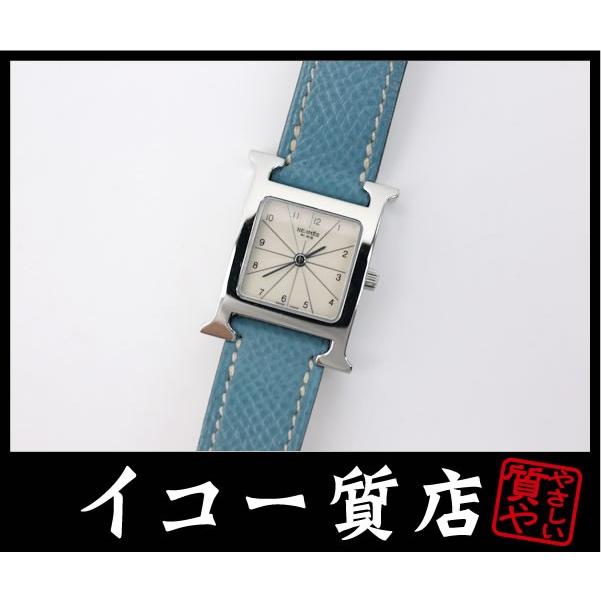 エルメス　Hウォッチ　レディース　HH1.210　クオーツ　SS×ブルージーンレザーバンド　【中古】 | 