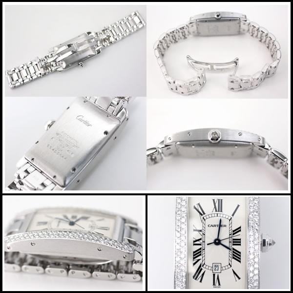 カルティエ　タンクアメリカン　K18WG　サイドダイヤ　オートマ　【中古】 |  | 03