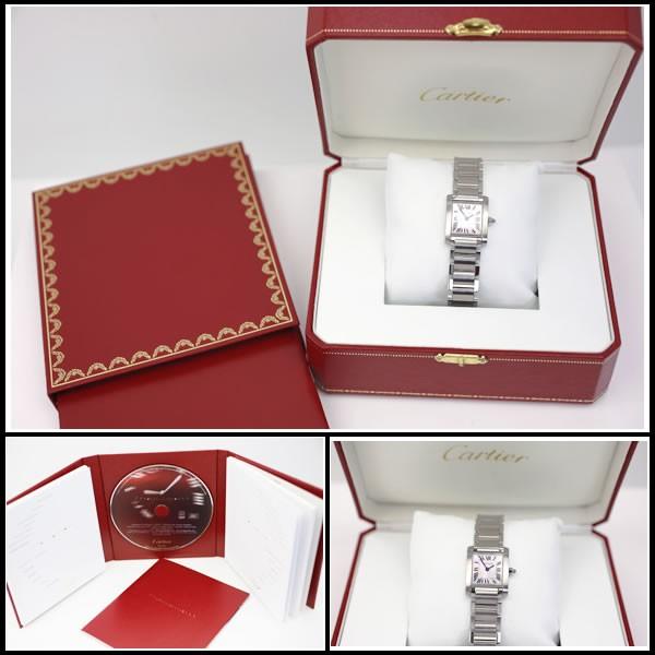 カルティエ　タンクフランセーズSM　W51028Q3　ピンクシェル　クオーツ　レディース　【中古】 |  | 01