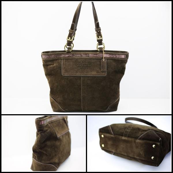 COACH（コーチ） イコー質店 スエードシグネチャー ビーデッド トート
