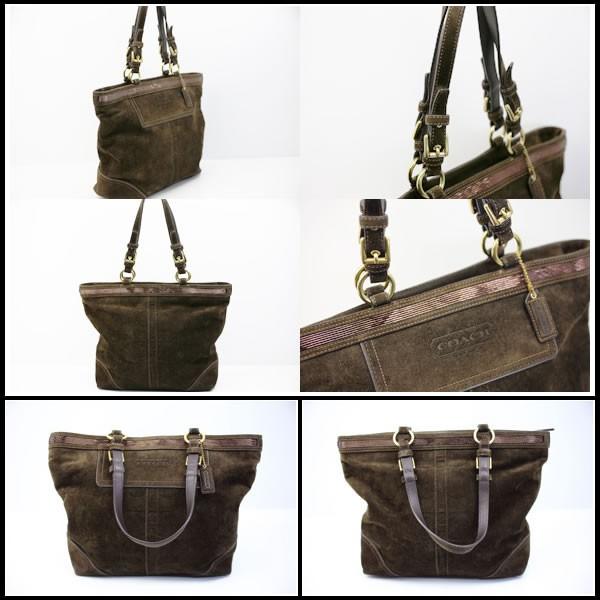 COACH（コーチ） イコー質店 スエードシグネチャー ビーデッド トート