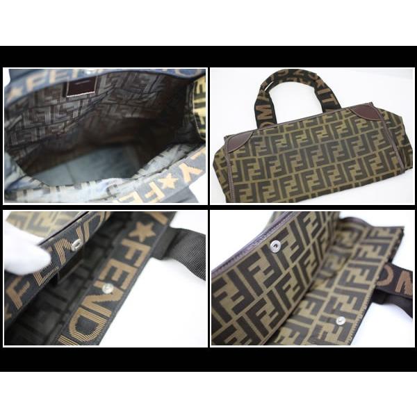 フェンディ トートバッグ 2321.26555.098 ナイロン×レザー 【中古