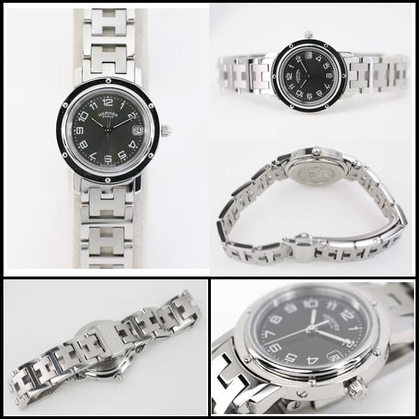 エルメス　クリッパー　CL4.210　レディース　ブラック　クオーツ　新品仕上げ済み　美品 |  | 01