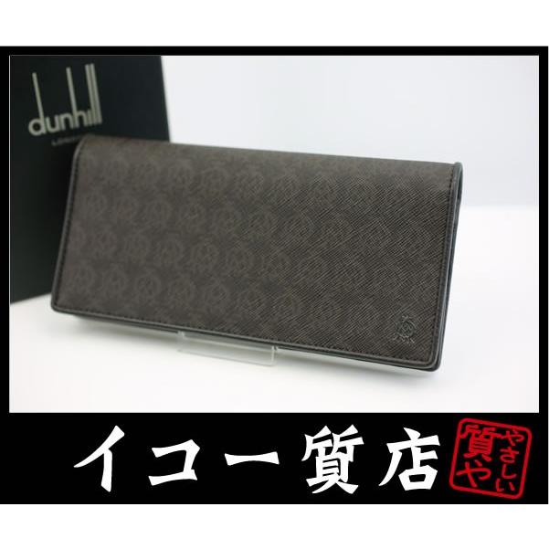 イコー質店　ダンヒル　ウィンザー　二つ折り長財布　L2N710B　PVC×レザー　ブラウン　美品　RY2715 | dunhill