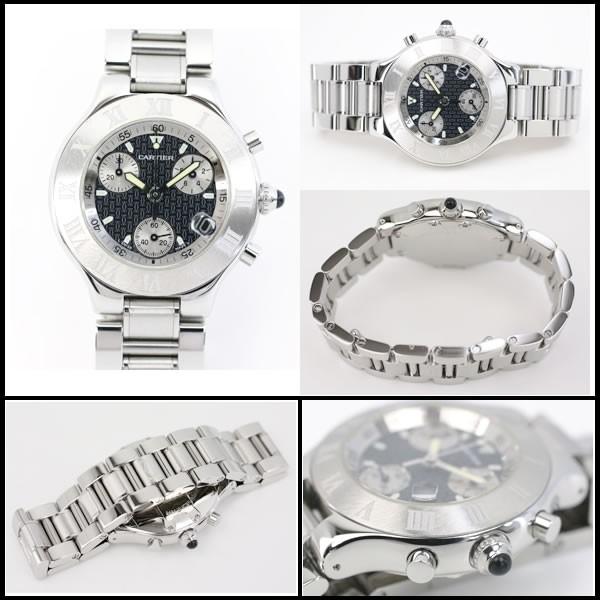 カルティエ　マスト21　クロノスカフ　W10172T2　メンズ　クオーツ　新品仕上げ済み　美品 |  | 01