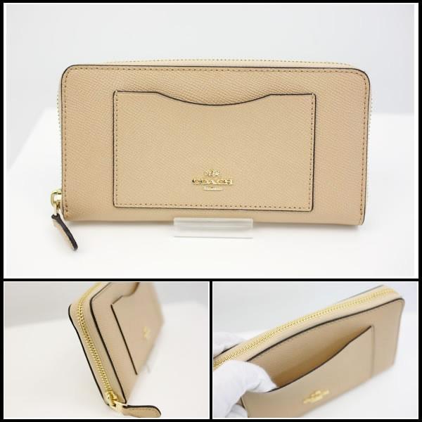 イコー質店　コーチ　クロスグレーンレザー アコーディオンジップ アラウンド　F54007　未使用・保管品　プレゼント最適　RY3268 | COACH | 01