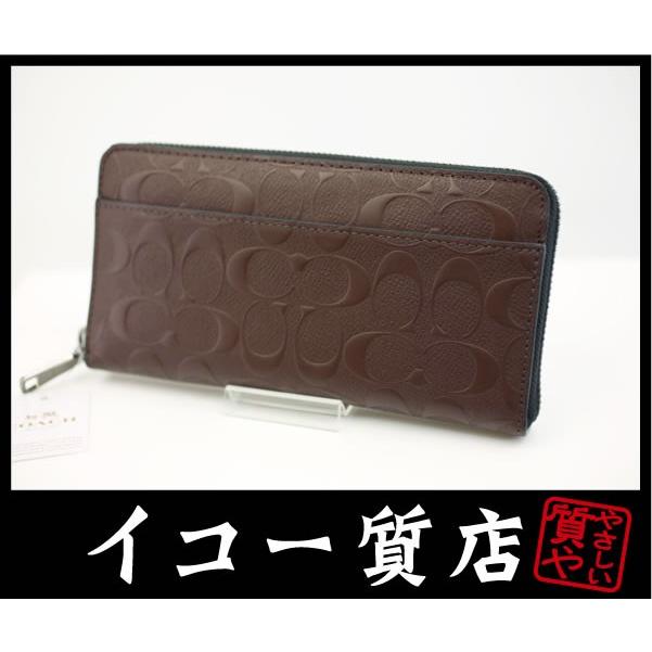 イコー質店　コーチ　デボスドシグネチャー アコーディオン ラウンドジップ　プレゼント最適　未使用・保管品　RY3388 | COACH
