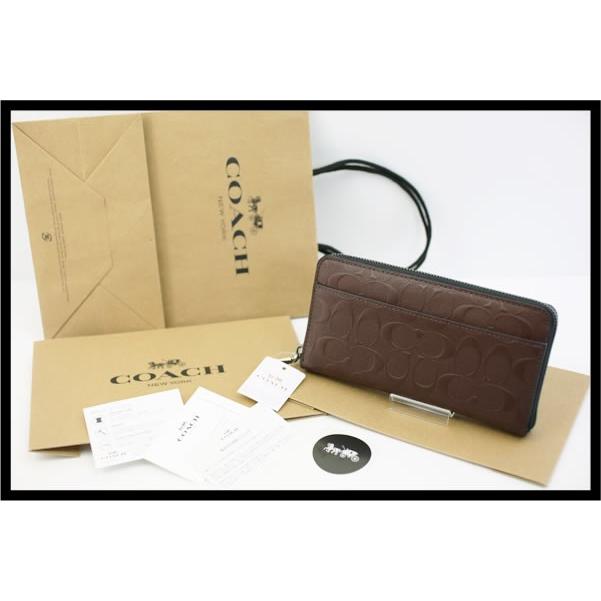 イコー質店　コーチ　デボスドシグネチャー アコーディオン ラウンドジップ　プレゼント最適　未使用・保管品　RY3388 | COACH | 01