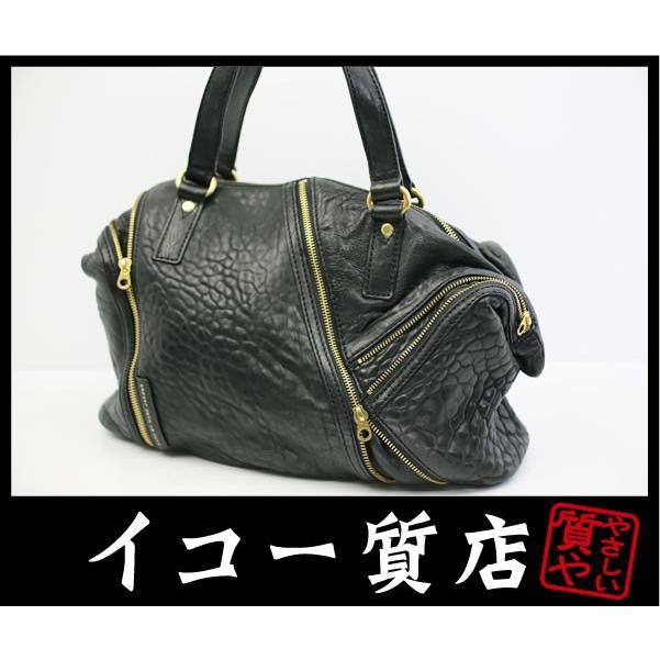 イコー質店　マークバイマークジェイコブス　レザーショルダーバッグ　ラムレザー　ブラック　希少モデル　美品　RY3409
