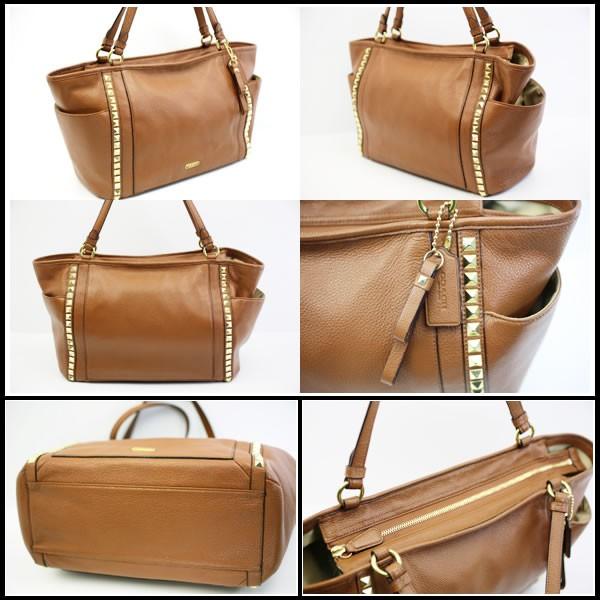 COACH イコー質店 コーチ パークレザー ピラミッドスタッズ