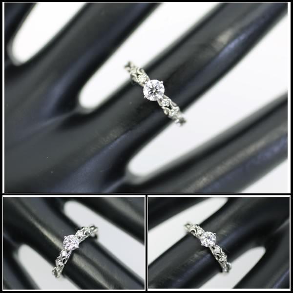 イコー質店 高品質ダイヤ使用！鑑定書付！ Pt900 ダイヤモンド0.312ct 