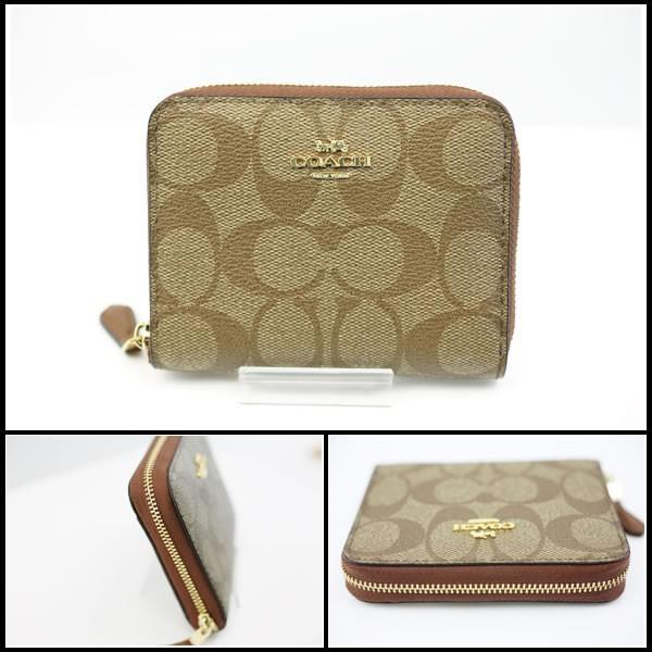 イコー質店　コーチ　シグネチャー　ラウンドファスナー二つ折り財布　F30308　PVCキャンバス×レザー　美品　RY5455 | COACH | 01