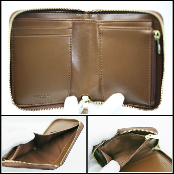 イコー質店　コーチ　シグネチャー　ラウンドファスナー二つ折り財布　F30308　PVCキャンバス×レザー　美品　RY5455 | COACH | 03