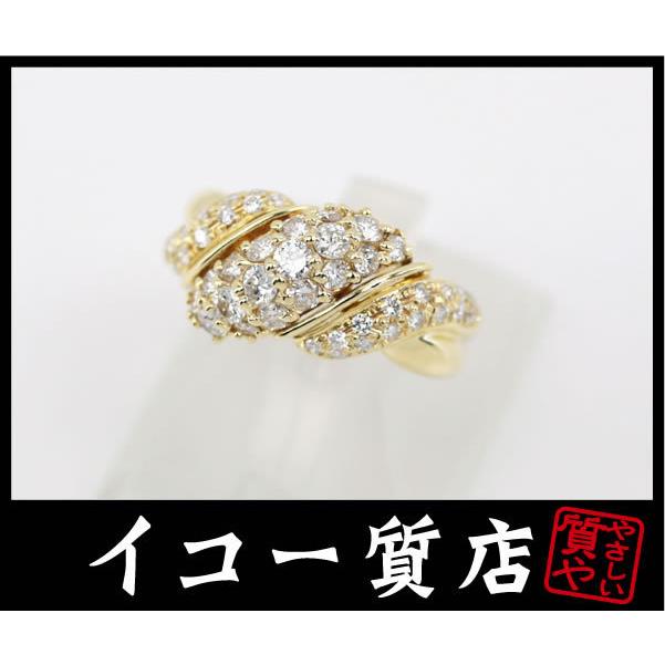 K18 1.04ct 3つのダイヤモンドリング