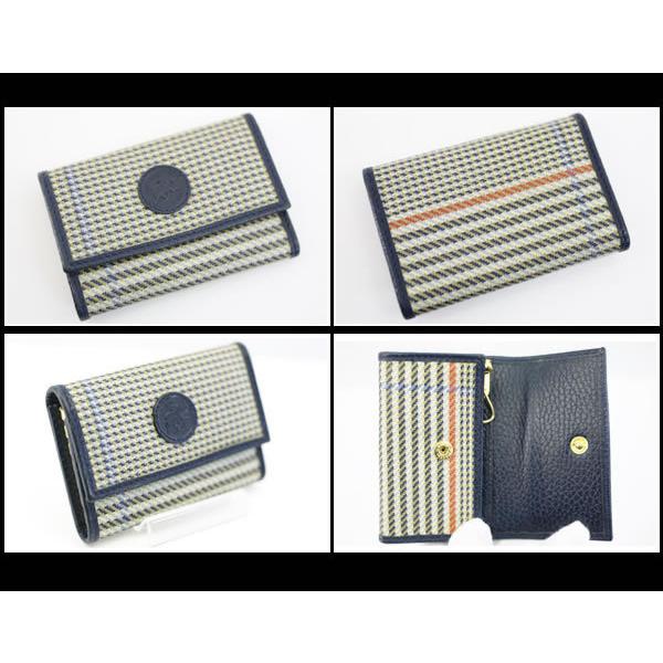 イコー質店　ハンティングワールド　★極希少品　6連キーケース　総柄パターン　PVC×レザー　ネイビー系　RY6104 | Hunting World | 02