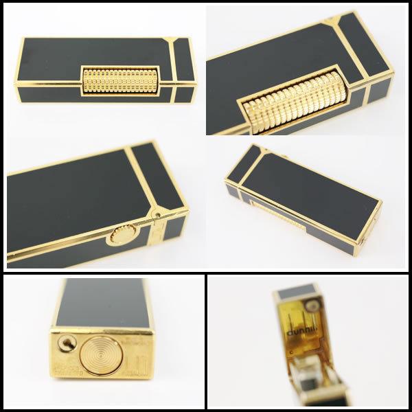 イコー質店 ダンヒル ★オーバーホール・フルメンテ済み ローラガスライター RL2201 ブラックラッカー×ゴールド 美品 RY6191の画像