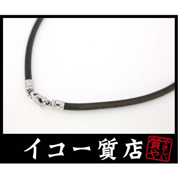 BVLGARI ブラックレザーチョーカー