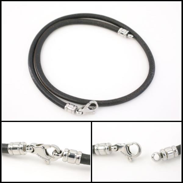 BVLGARI ブラックレザーチョーカー