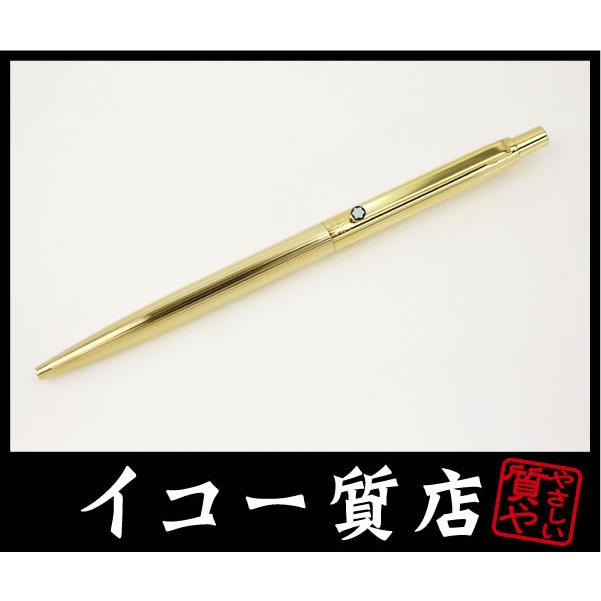 MONT BLANC モンブラン ノック式ボールペン ブラック × ゴールド MONTBLANC - MONT BLANC モンブラン ノック式 ボールペン 筆記