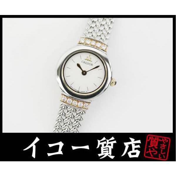 イコー質店　セイコー　クレドール　★希少　美品　1E70-0100　レディースウォッチ　18KT/10Pラグダイヤ　クオーツ　RY6901 | CREDOR