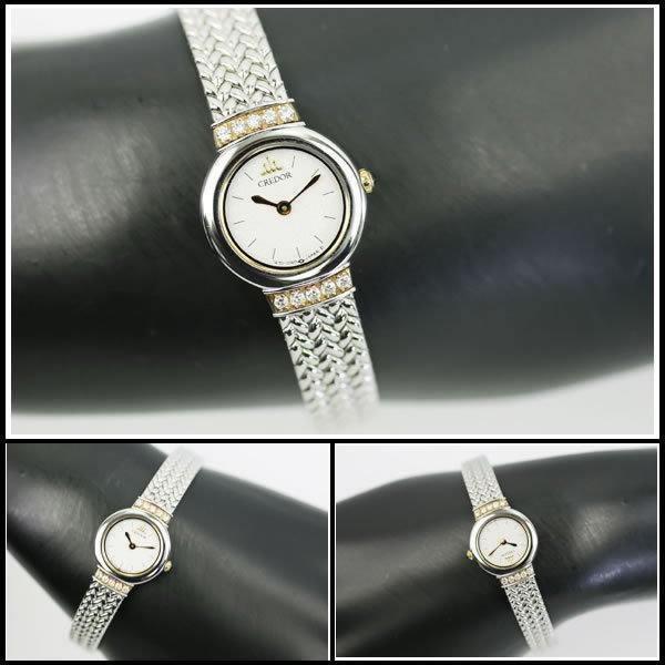 イコー質店　セイコー　クレドール　★希少　美品　1E70-0100　レディースウォッチ　18KT/10Pラグダイヤ　クオーツ　RY6901 | CREDOR | 05