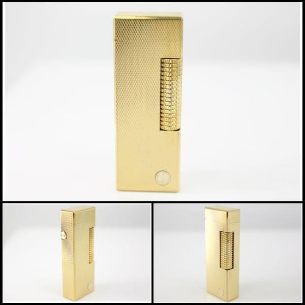 ダンヒル　ローラガスライター　ゴールド　ほぼ新品　本物 楽天市場】dunhill ダンヒル ロゴ ローラー ガスライター