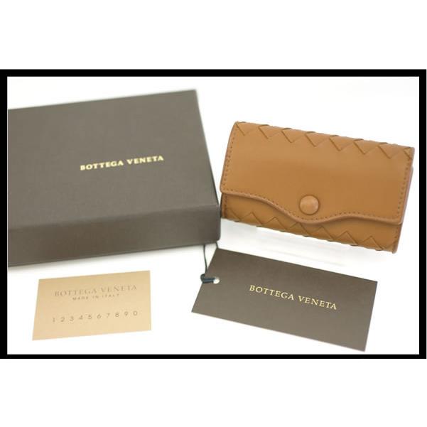 本物未使用■ボッテガヴェネタ■ブラウンイントレチャートキーホルダー付ケース ボッテガ・ヴェネタ キーケース／キーホルダー｜バッグ