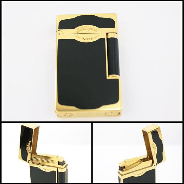 イコー質店　デュポン　★希少モデル　美品　ガスライター　ライン2　16513　ブラックラッカー/ゴールドフィニッシュ　RY7149 | S.T.DUPONT | 04
