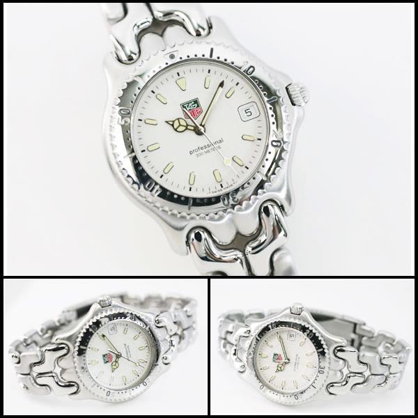 タグホイヤー セルWG1112-KO QZ ホワイト メンズ腕時計 中古美品 楽天