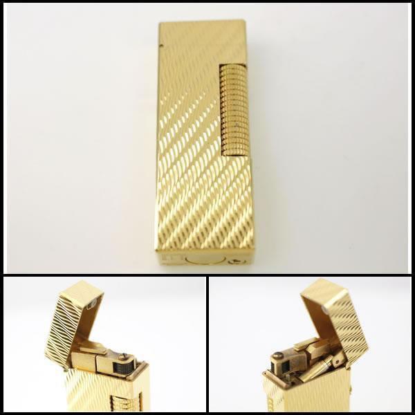 イコー質店　ダンヒル　★希少　オーバーホール・フルメンテ済　ローラガスライター　RL1255　ゴールド　総柄デザイン　美品　RY7208 | dunhill | 05