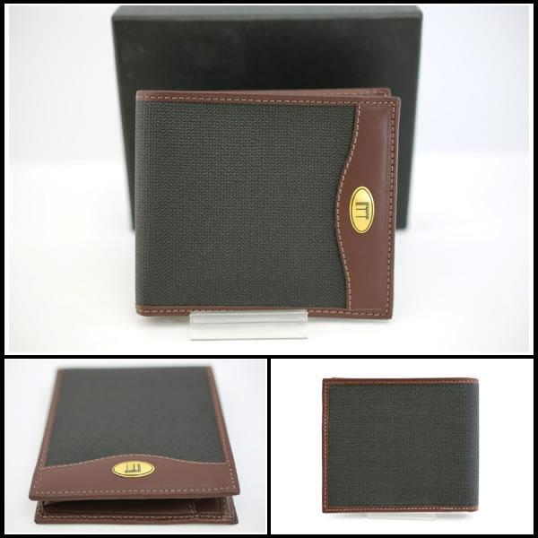 イコー質店　ダンヒル　★未使用・保管品　小銭入れ付　二つ折り財布　FD3010B　チェックライナー　PVC×カーフレザー　RY7217 | dunhill | 02