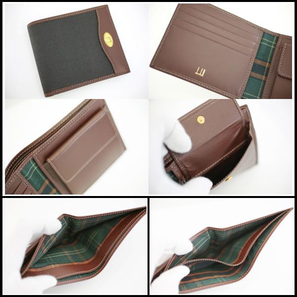 イコー質店　ダンヒル　★未使用・保管品　小銭入れ付　二つ折り財布　FD3010B　チェックライナー　PVC×カーフレザー　RY7217 | dunhill | 04